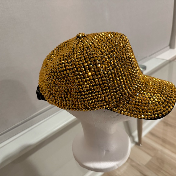 Gold Rhinestone Cap - Picture 3 of 3